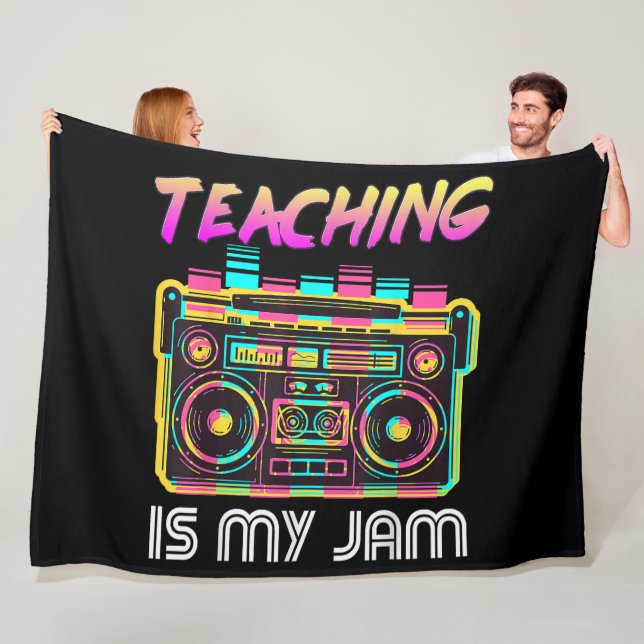 Tillbaka till skolan Retro Undervisning är min gre Fleecefilt (På plats)