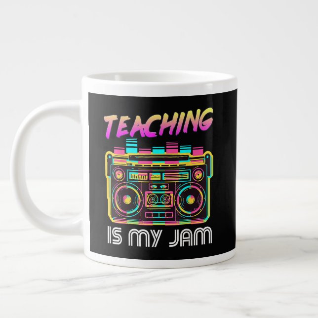 Tillbaka till skolan Retro Undervisning är min gre Jumbo Mugg (Vänster)