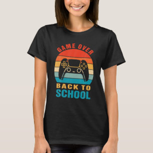 Tillbaka till skolan roligt spel över lärare elev t shirt