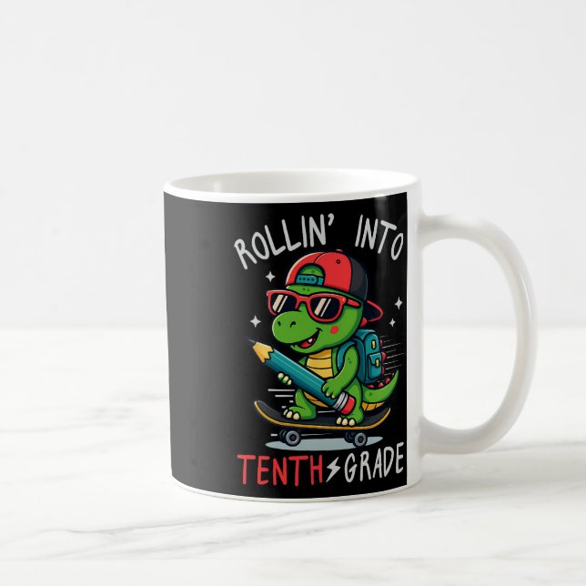 Tillbaka till skolan rullar in i 10:e klass T-rex  Kaffemugg (Höger)