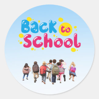 Tillbaka till skolan runt klistermärke