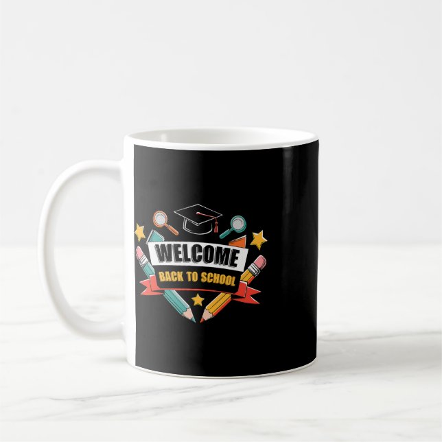 Tillbaka till skolan skjorta söt 2025 Apple Studen Kaffemugg (Vänster)