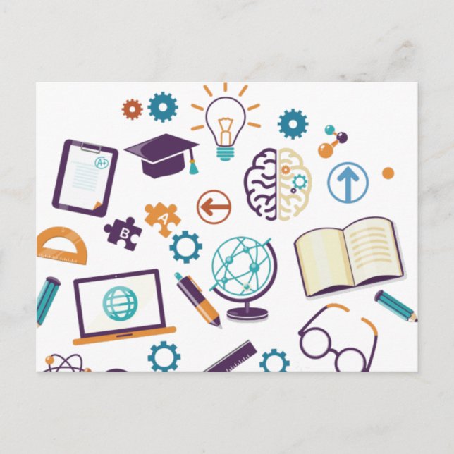 Tillbaka till skolan Skolmaterial Vykort (Framsida)