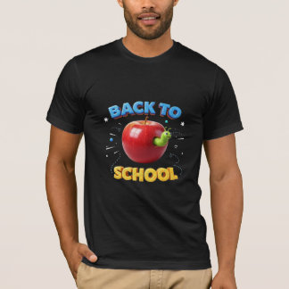 Tillbaka till skolan Söt äpple & bokmask 3D-design T Shirt