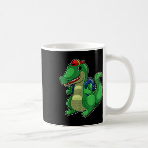 Tillbaka till skolan söt krokodil rolig krokodill  kaffemugg