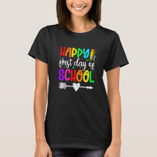 Tillbaka till skolan Student Första skoldagen Lär T Shirt