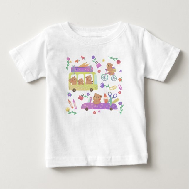 Tillbaka till skolan: Teddy är redo för skolan T Shirt (Framsida)
