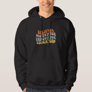 Tillbaka Till Skolan Troende Motivator Innovatör U Hoodie