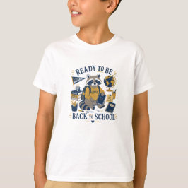 Tillbaka till skolan Tvättbjörn Retro T Shirt