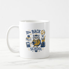 Tillbaka till skolan uggla vintage estetik kaffemugg