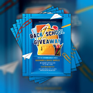 Tillbaka till skolans Giveaway Flyer Skåp Flyer