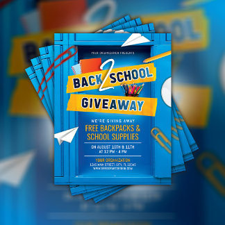 Tillbaka till skolans Giveaway Flyer Skåp Flyer
