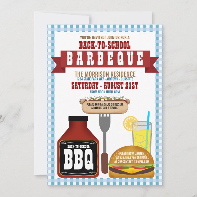Tillbaka till skolans grillfest inbjudningar (Framsida)
