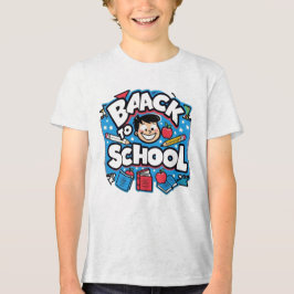 Tillbaka till skolans kul – Färgrik tecknad stil T Shirt