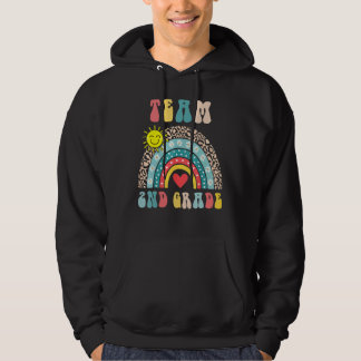 Tillbaka till skolans lag 2:a klass Rainbow Leopar Hoodie