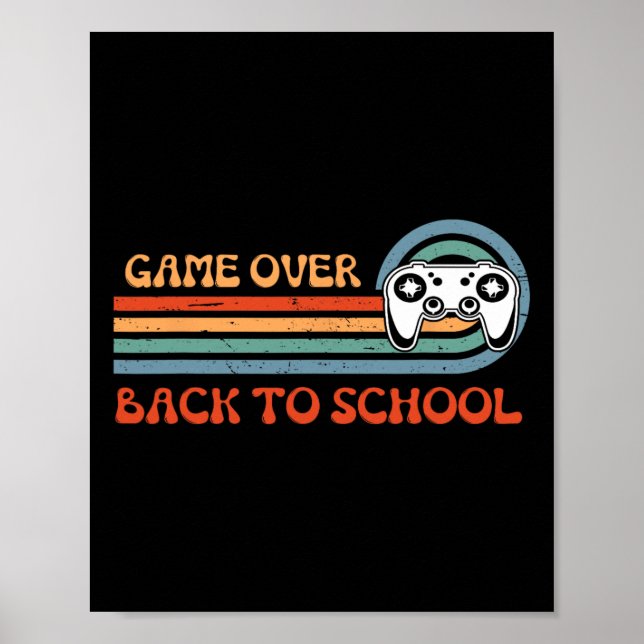 Tillbaka till skolans roliga spel över lärarstuden poster (Framsidan)