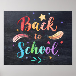 Tillbaka till skolans utskrivbara posterskylt poster