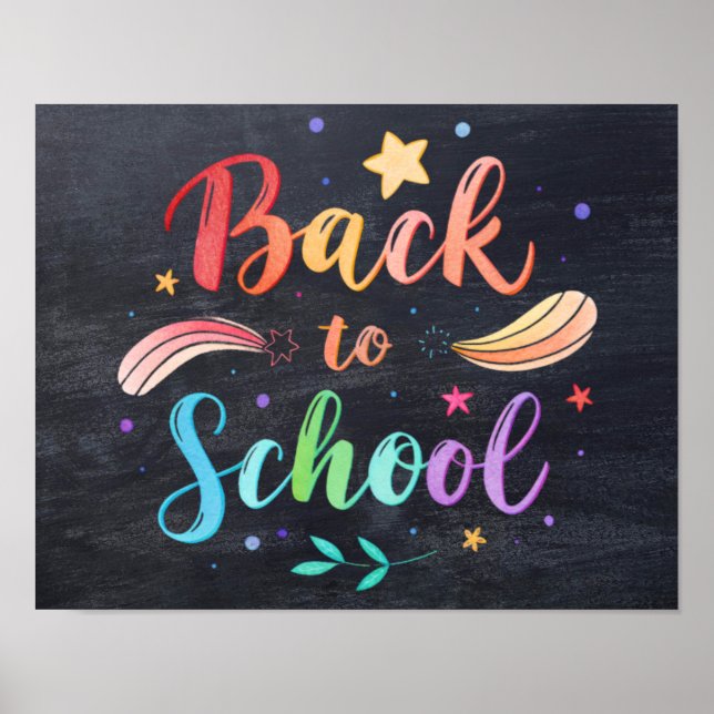 Tillbaka till skolans utskrivbara posterskylt poster (Framsidan)