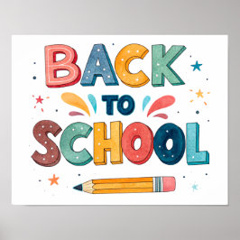 Tillbaka till skolans utskrivbara posterskylt poster