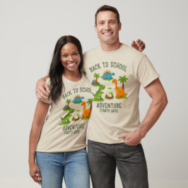Tillbaka till skoläventyret börjar här Dinosaurie T Shirt
