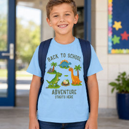 Tillbaka till skoläventyret börjar här Dinosaurie T Shirt