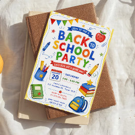 Tillbaka till skolparty inbjudningar
