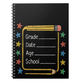 Tillbaka till skolskylt | Första skoldagen Anteckningsbok