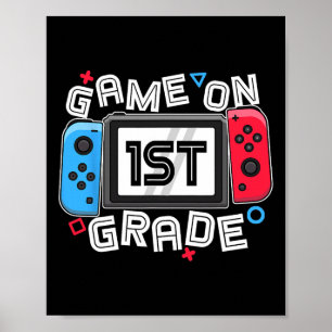 Tillbaka till skolspel På 1:a klass kul spelare ba Poster