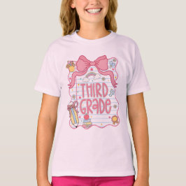 Tillbaka till skoltröja, tredje klass t-tröja t shirt