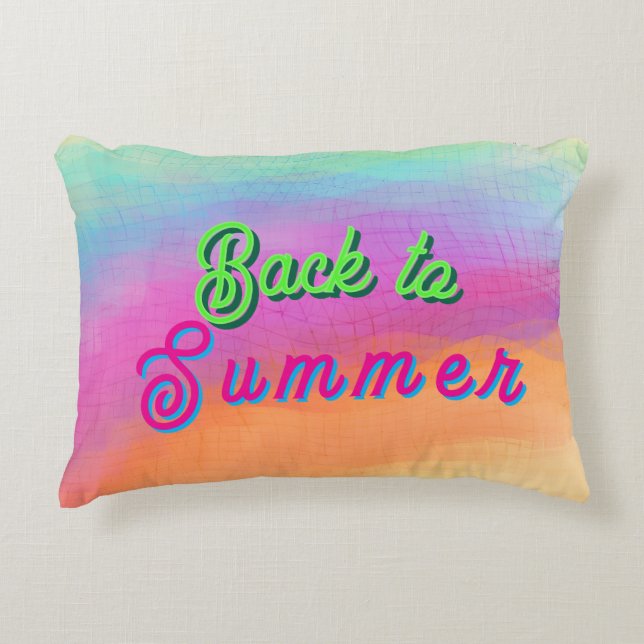 Tillbaka till sommaren prydnadskudde (Framsidan)