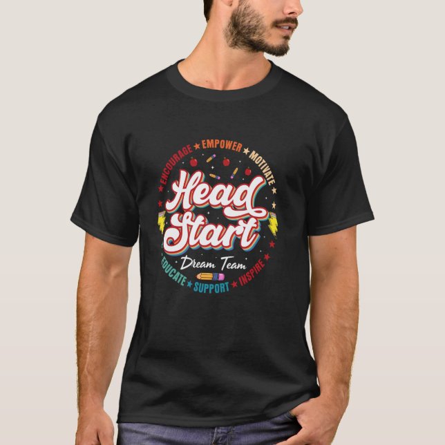 Tillbaka till startteamet Hemeschool Teacher Heads T Shirt (Framsida)