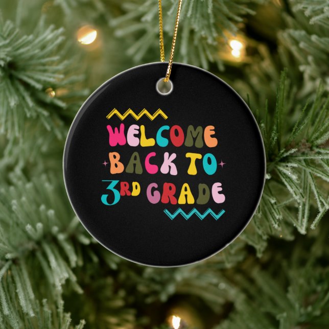 Tillbaka till tredje Klass för lärare från tredje  Julgransprydnad Keramik (Träd)