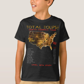 Tillbaka) Total Solar Eclipse 2024 North America T T Shirt