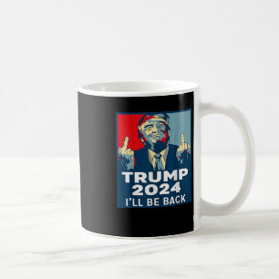 Tillbaka Trump 2024 Vintage Donald Trump 4:e Jul Kaffemugg