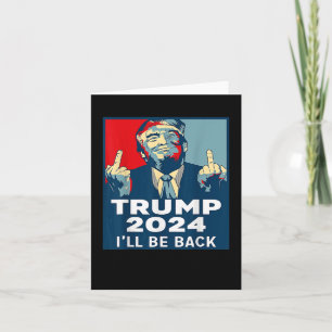 Tillbaka Trump 2024 Vintage Donald Trump 4:e Jul Kort