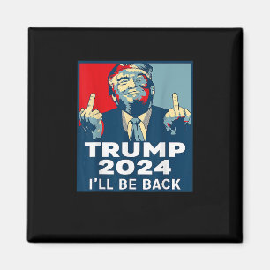 Tillbaka Trump 2024 Vintage Donald Trump 4:e Jul Magnet