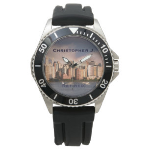 Tillbaka! Wrist Watch Manhattan NYC, Black Strap Armbandsur