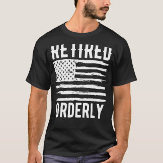 Tillbakadragen, äldre, amerikansk Flagga T Shirt