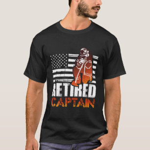 Tillbakadragen amerikansk brandman kapten Pension T Shirt