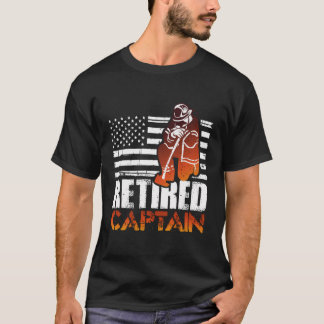 Tillbakadragen amerikansk brandman kapten Pension  T Shirt