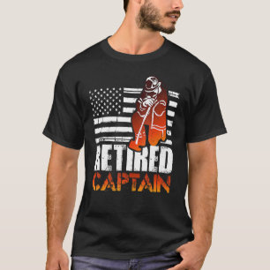 Tillbakadragen amerikansk brandman kapten Pension T Shirt