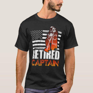 Tillbakadragen amerikansk brandman kapten Pension T Shirt