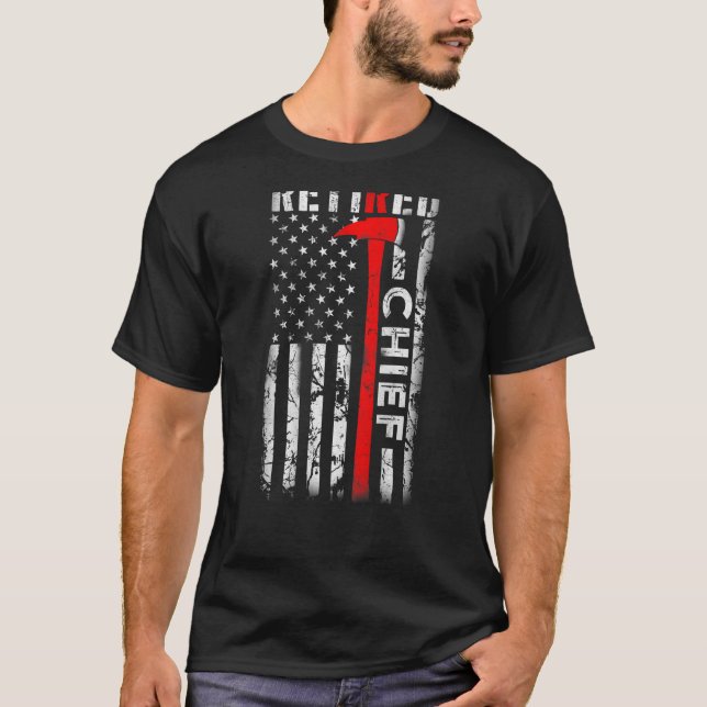 Tillbakadragen brandsläckare Rank Pension US T Shirt (Framsida)