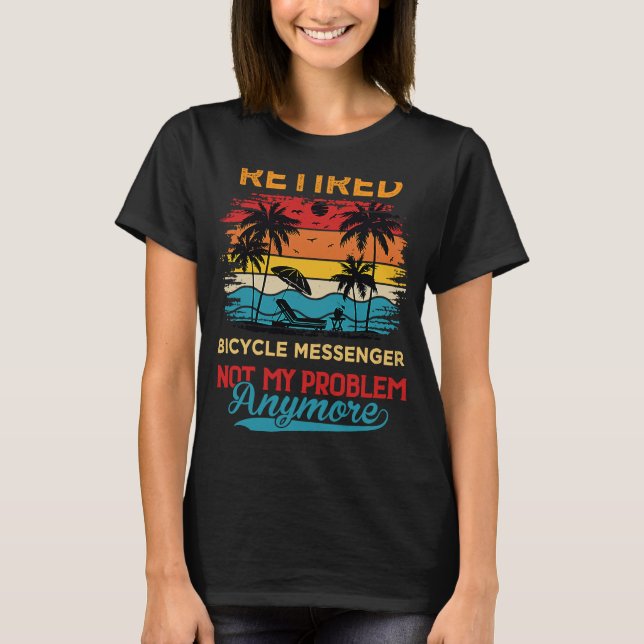 Tillbakadragen cykel Messenger - inte mitt problem T Shirt (Framsida)