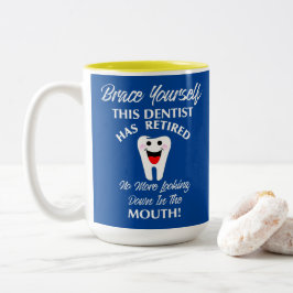 Tillbakadragen dentist Funny Novelty Pension Graph Två-Tonad Mugg
