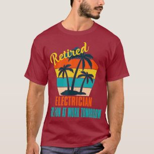 Tillbakadragen elektricitet har Roligt på jobbet i T Shirt