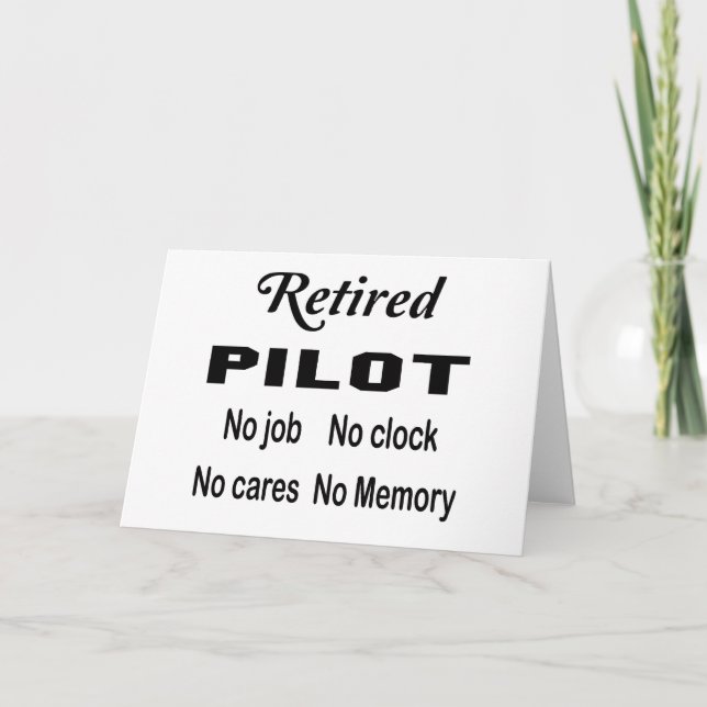 Tillbakadragen Pilot Inget jobb Ingen klocka bryr  Kort (Framsida)