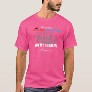 Tillbakadragen polis 2023 Inte mitt problem längre T Shirt