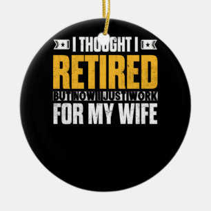 Tillbakadraget 2021 Pension Gift jag trodde jag va Julgransprydnad Keramik