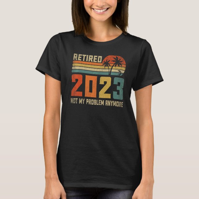 Tillbakadraget 2023 - Inte mitt problem längre Vin T Shirt (Framsida)